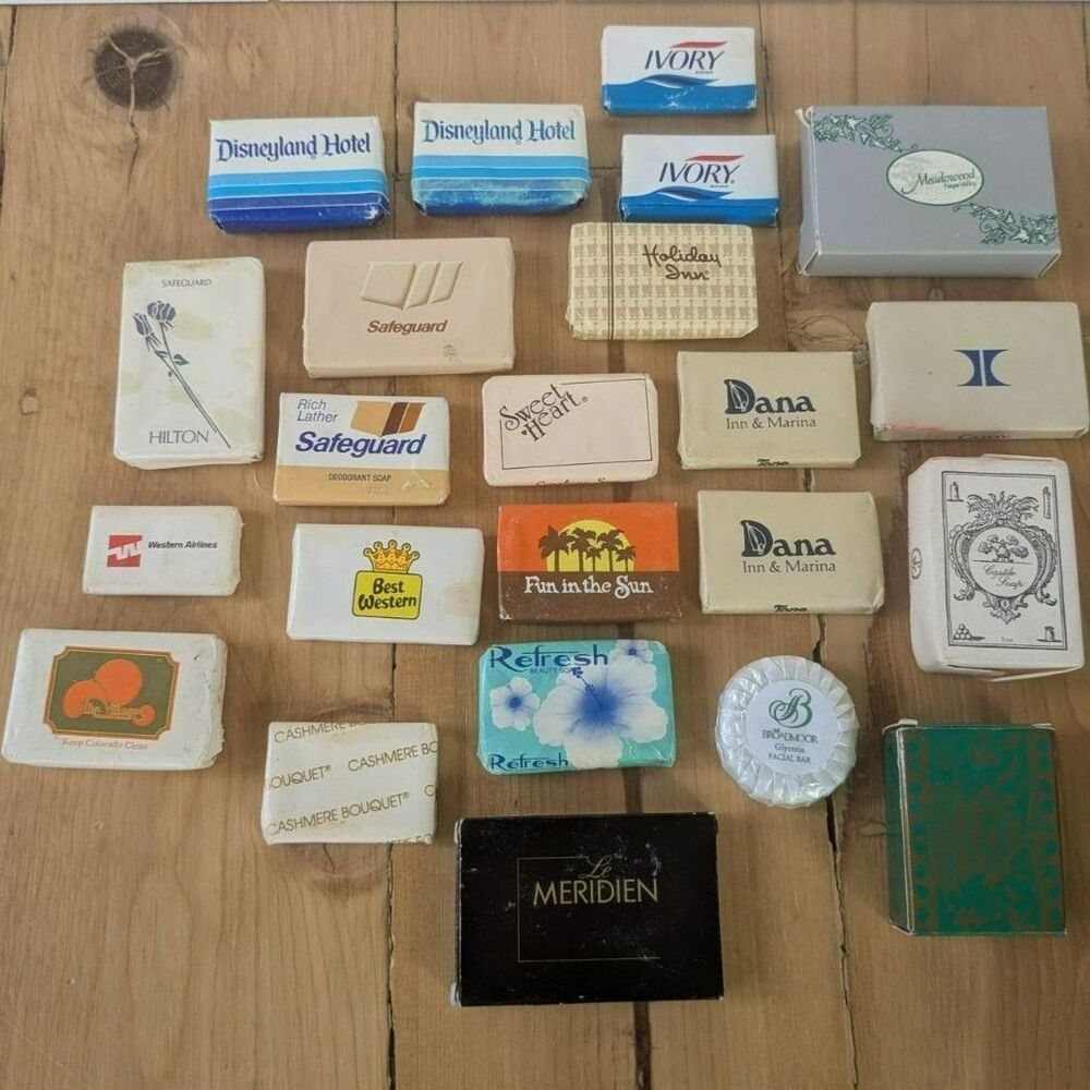 Lot of 23 vintage travel, hotel/motel soaps - sealed